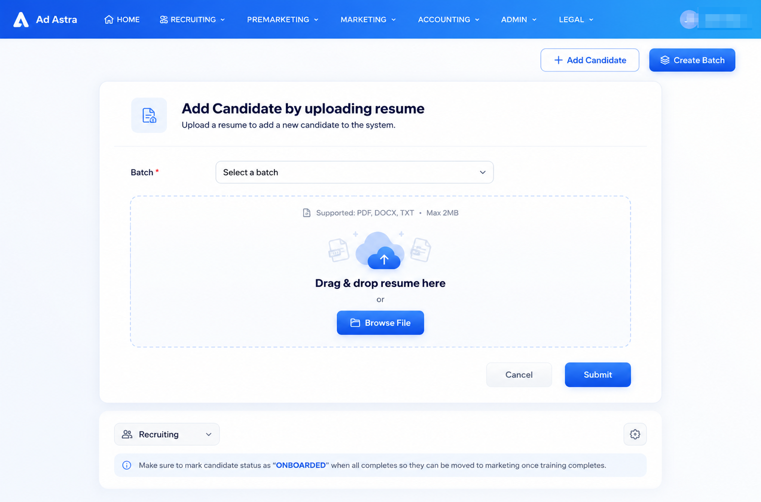 AI Powered resume parser